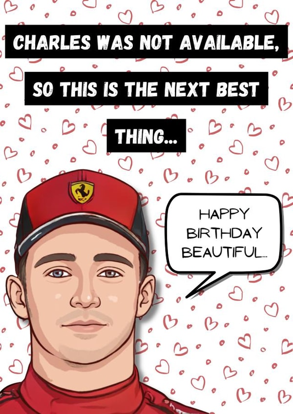 Charles Leclerc Birthday Card created by P1 Cards