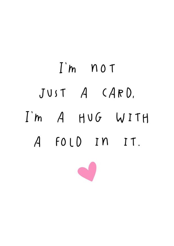 Cute friendship card, sending a hug in hard times. created by Superlush Cards