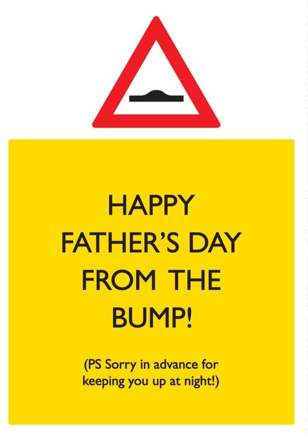 Funny Father's Day Card - From The Bump created by Brainbox Candy