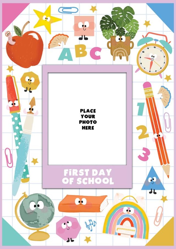 FIRST DAY OF SCHOOL POLAROID CARD created by Athelea Grey