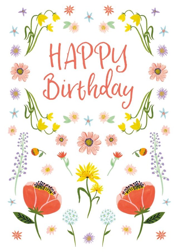 Cute Spring Floral Birthday Card created by Erika Firm