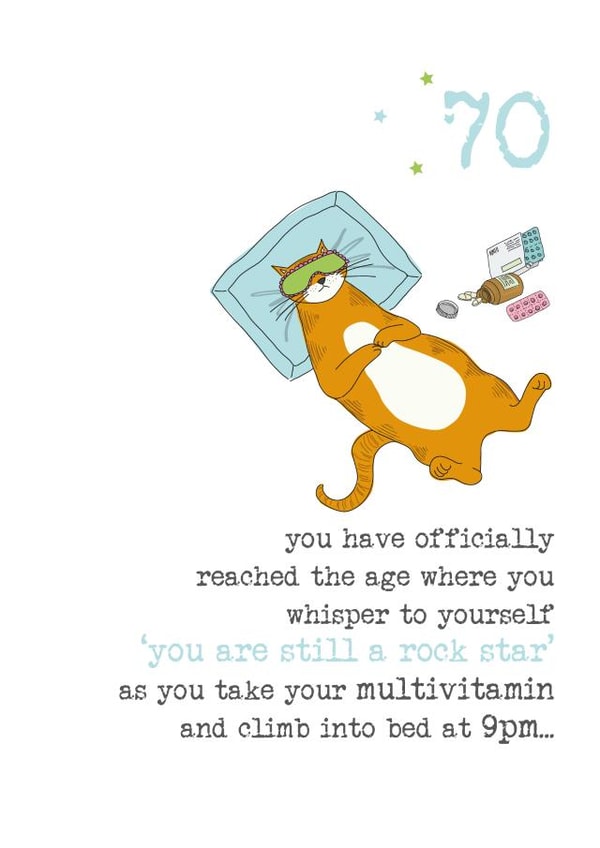 you are still a rock star - 70th birthday - happy birthday - funny birthday created by Dandelion Stationery