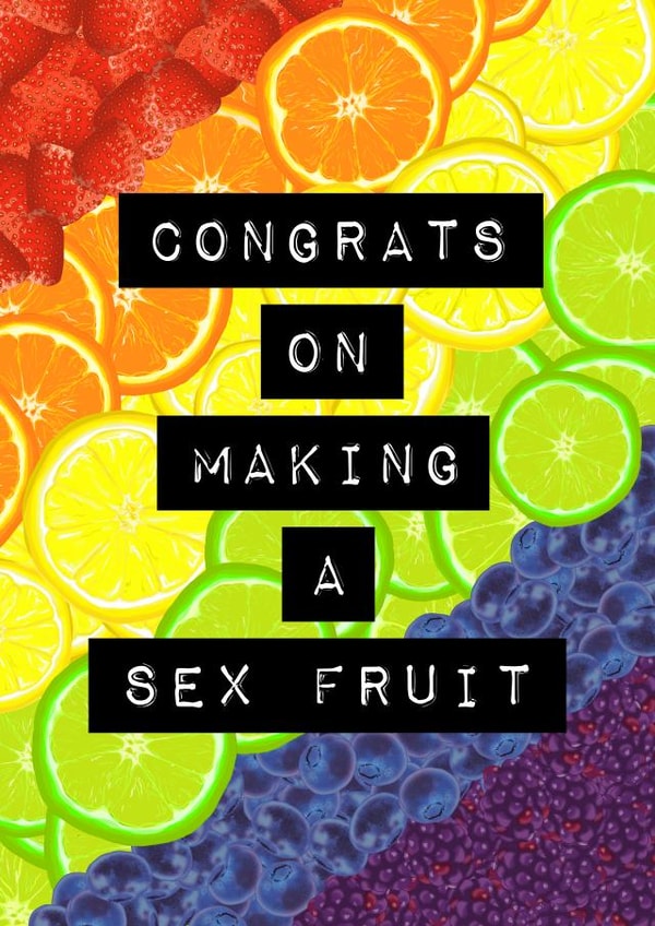 New Baby - Congratulations - Fruit - Rainbow created by davidhydefierce