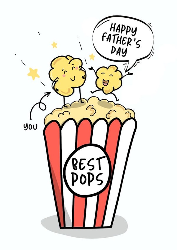 Happy Father's Day to the Best Pops Funny Father's Day Card created by Gobbygifts