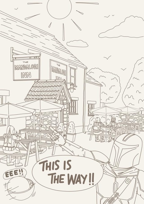 Any occasion - Star Wars- Mandalorian- the child - grogu- baby yoda - beer - pub created by Amaisin’ cards