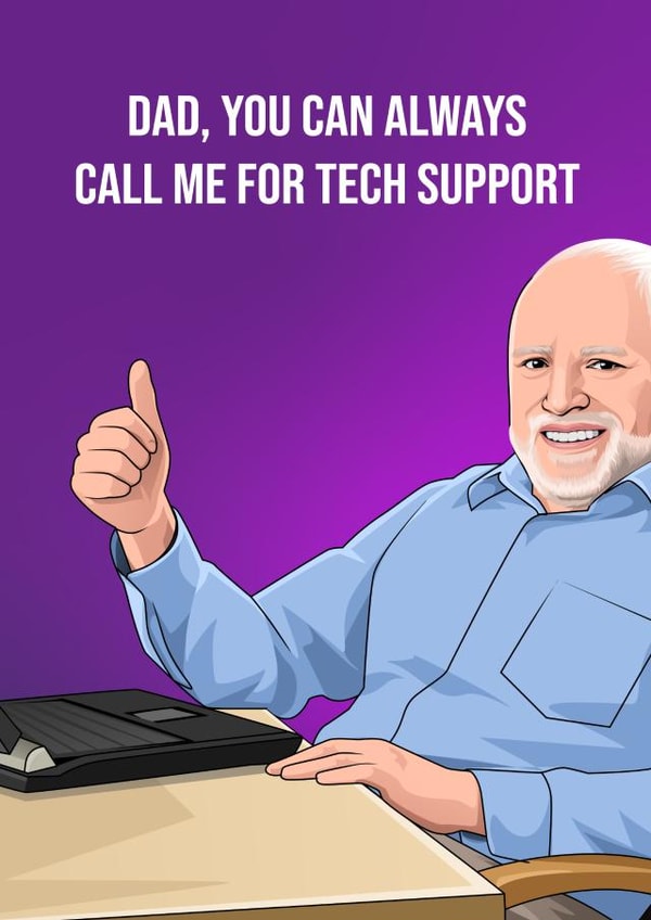Funny Father's Day Card - Tech Support created by All Things Banter