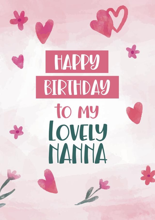 Cute Birthday Card - Lovely Nanna created by Geordies Love Gin