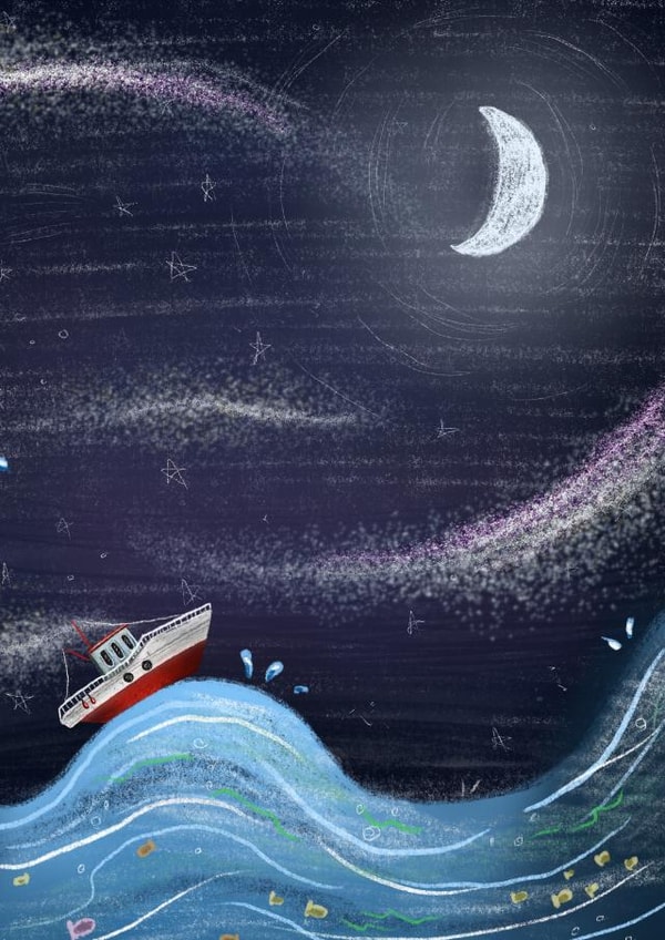 Blank Card - Powerful Ocean created by Eleanor Holmes