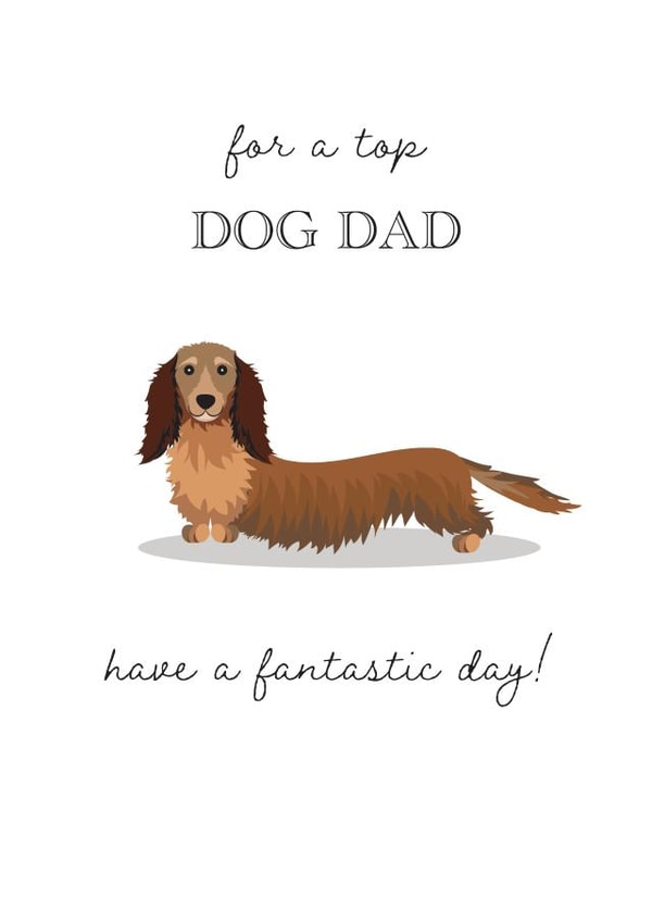 Cute Dog Dad Birthday Day Card created by Pink Pig