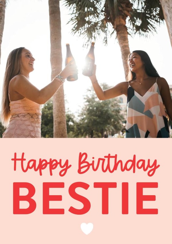 Cute Birthday Card - Bestie created by Word Up Creative