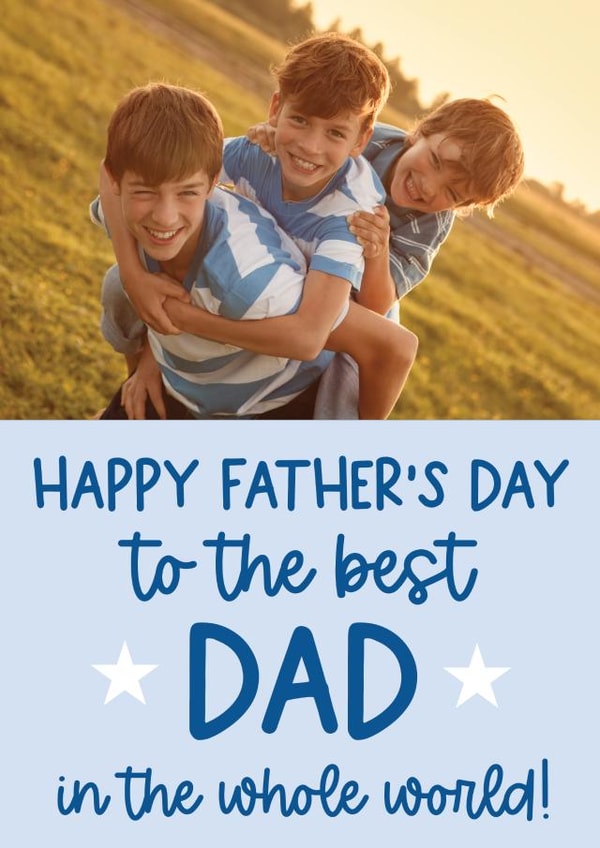 Cute Father's Day Card - Best Dad in the Whole World created by Word Up Creative