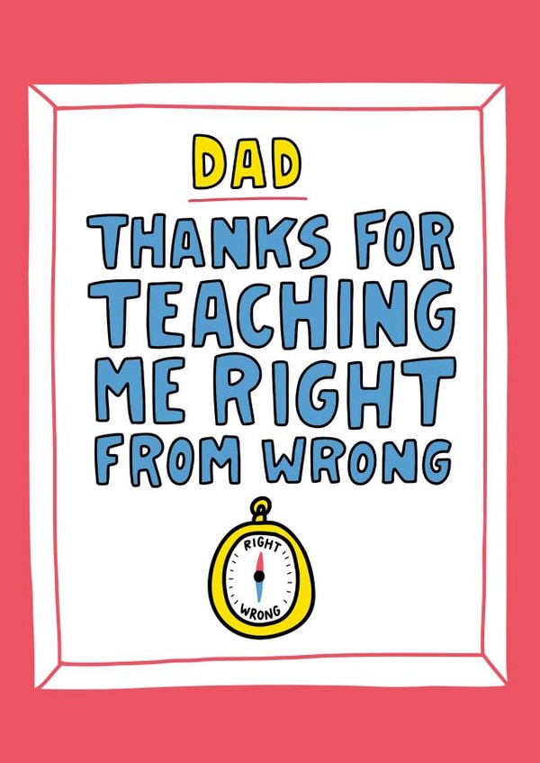 Heartfelt Father's Day Card - Moral Compass created by Angela Chick