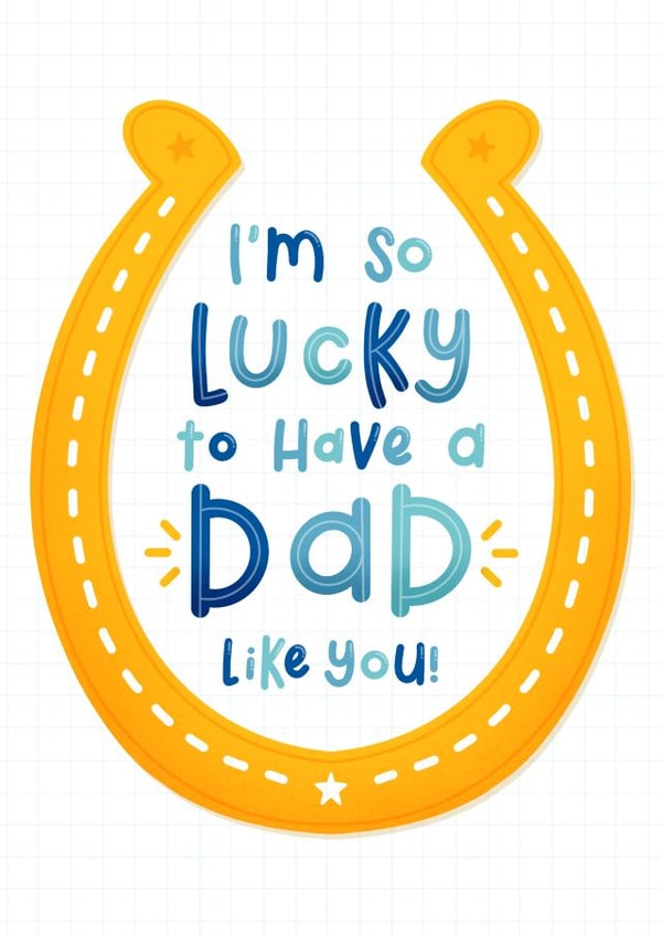 Heartfelt Father's Day Card - Horse Shoe - So Lucky created by Joanne Hawker