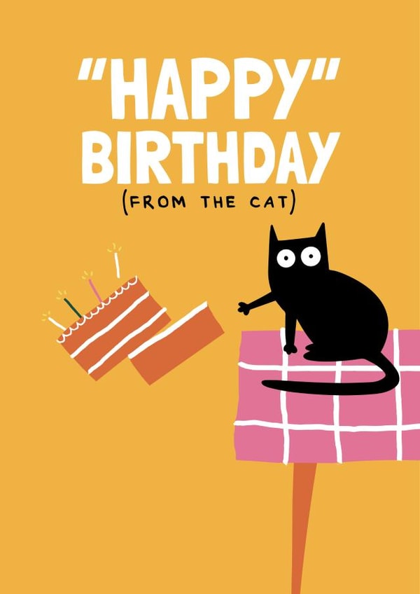 Naughty Cat Birthday Card created by AbiGoLucky