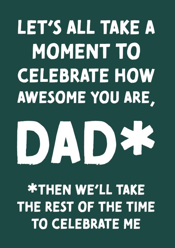 Cheeky Father's Day Card - Celebrate How Awesome Dad Is created by Cards from Designers