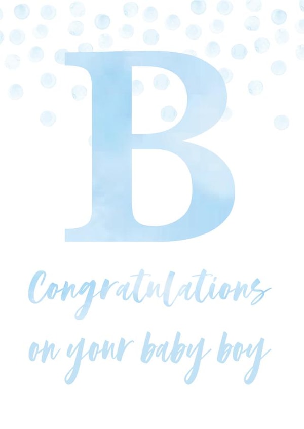 Cute new baby boy card, for friends and family created by emie&co
