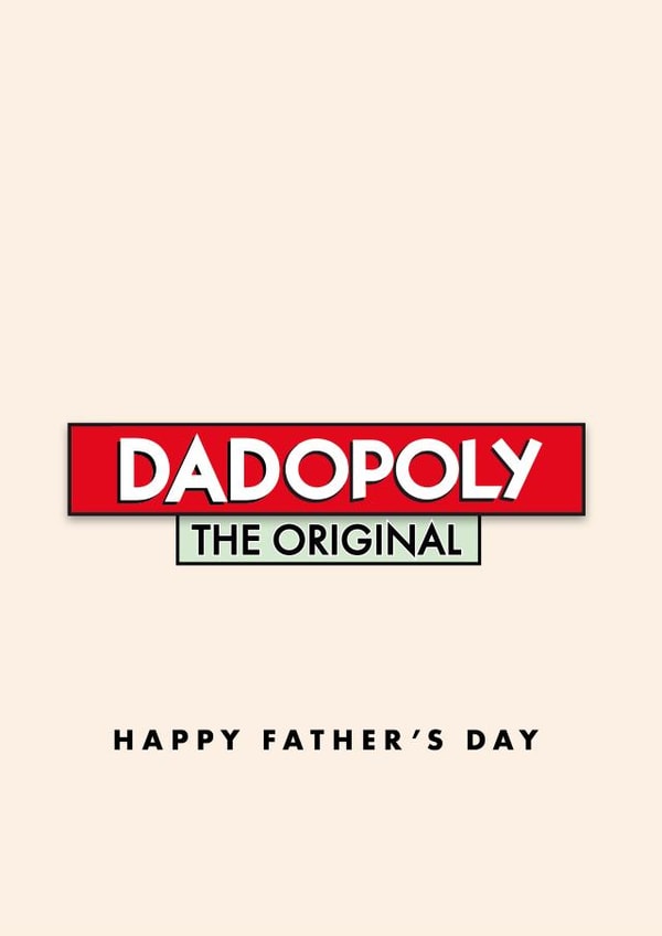 Funny Father's Day Card - Dadopoly Board Game created by Cards from Designers