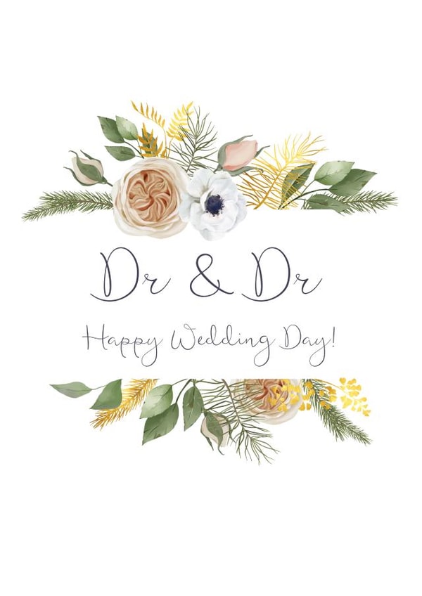 Happy Wedding Day for Doctors - Dr & Dr created by Pickhaver Cards
