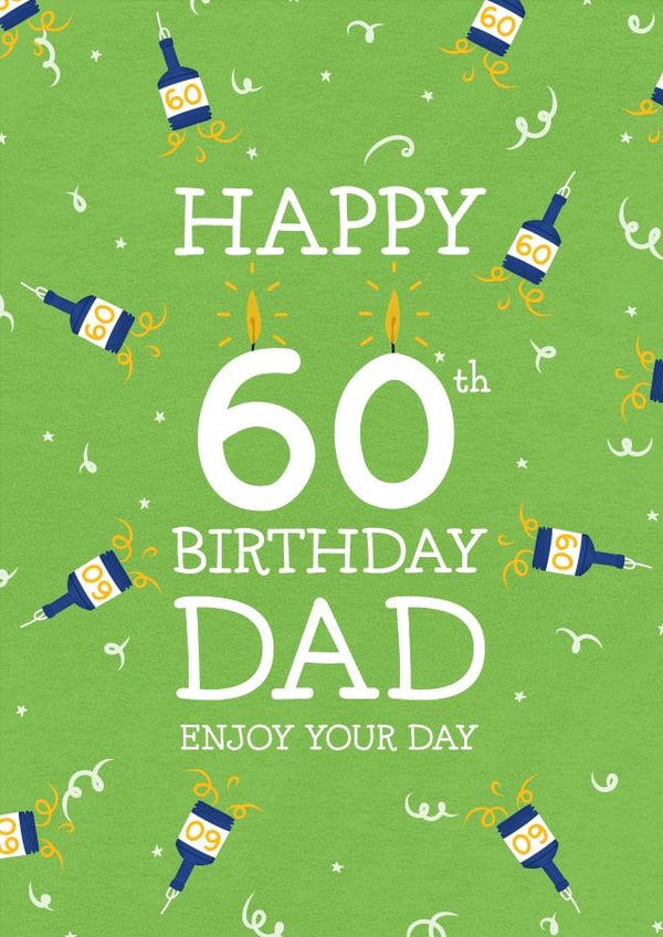 Fun Birthday Card - 60th - Dad created by Kamiya Chirodian