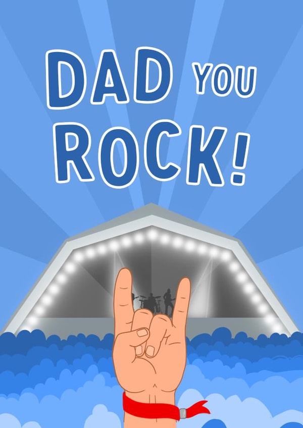 Father's Day card - Music Loving Dad - You rock! created by The Cake Thief