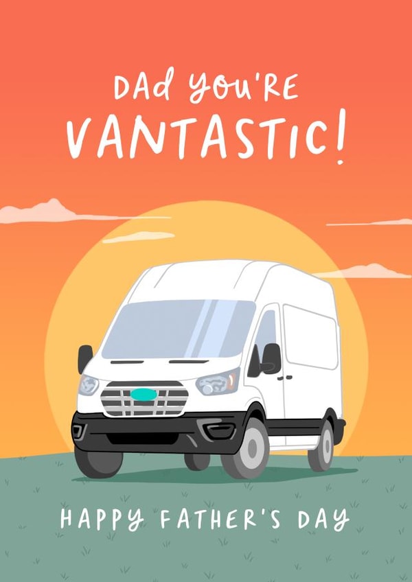 Funny Father's Day Card - Van-tastic Dad! created by The Cake Thief