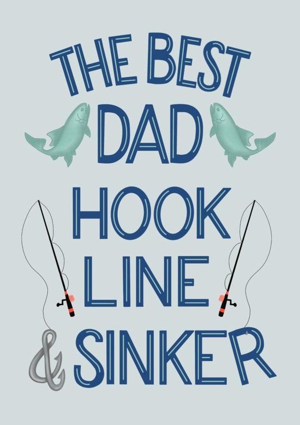 Cute Fishing card for Dad - Birthday Father's Day created by Angelicabydesign