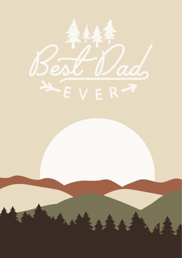 Best Dad Ever Father's Day Card created by Izzi Paints