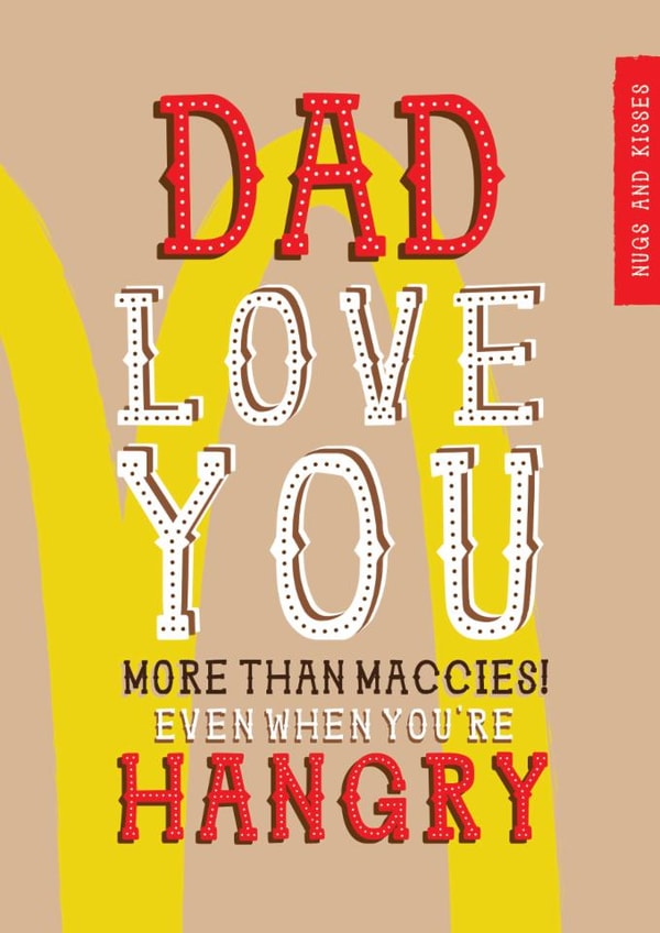 Funny Father's Day - McDonald's created by la la la Designs