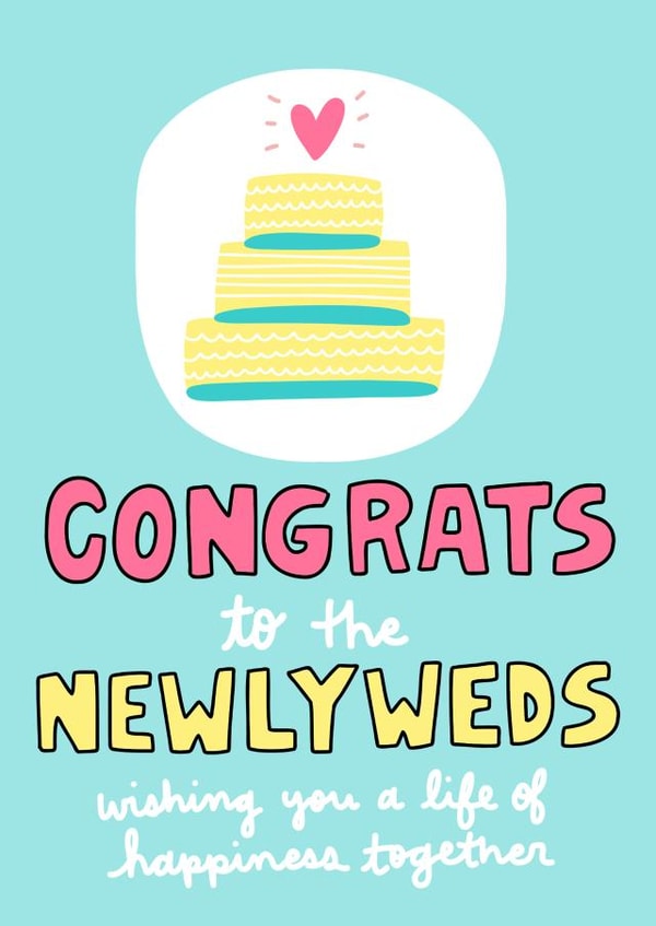 Congrats to the Newlyweds - Wedding Card for Newlyweds created by Angela Chick