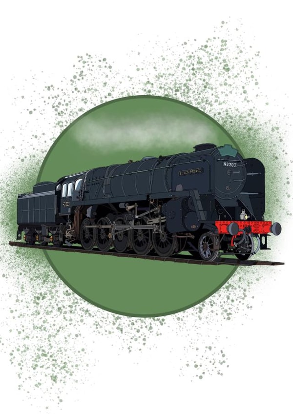 Steam train card created by JKCreations