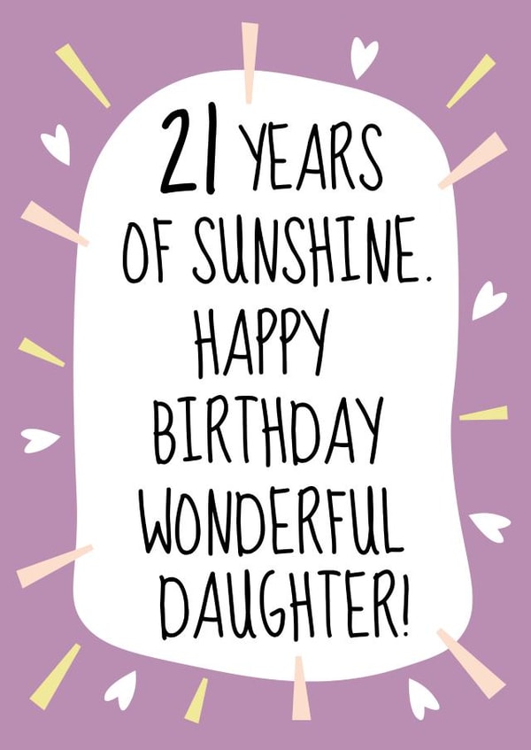 Cute And Heartfelt 21st Birthday Card For Wonderful Daughters! created by Amy Munro