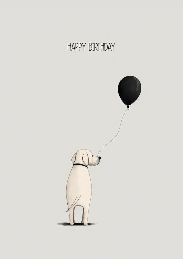 Cute Labrador Birthday Card for any Dog Lover, or Even Send to your Furry Friend created by Latte & Noir