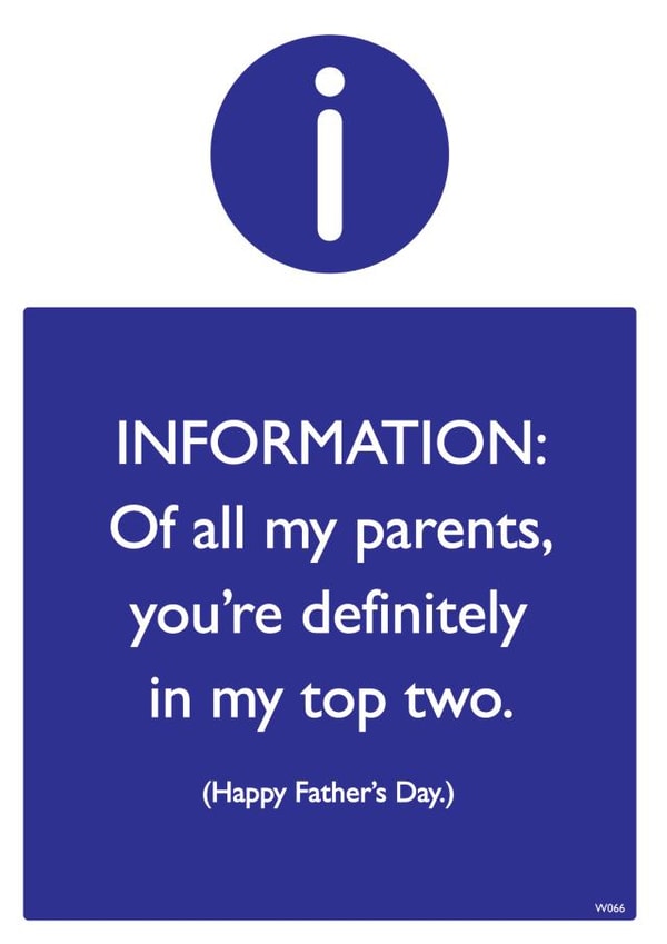 Funny Father's Day Card - Top Two Parent created by Brainbox Candy
