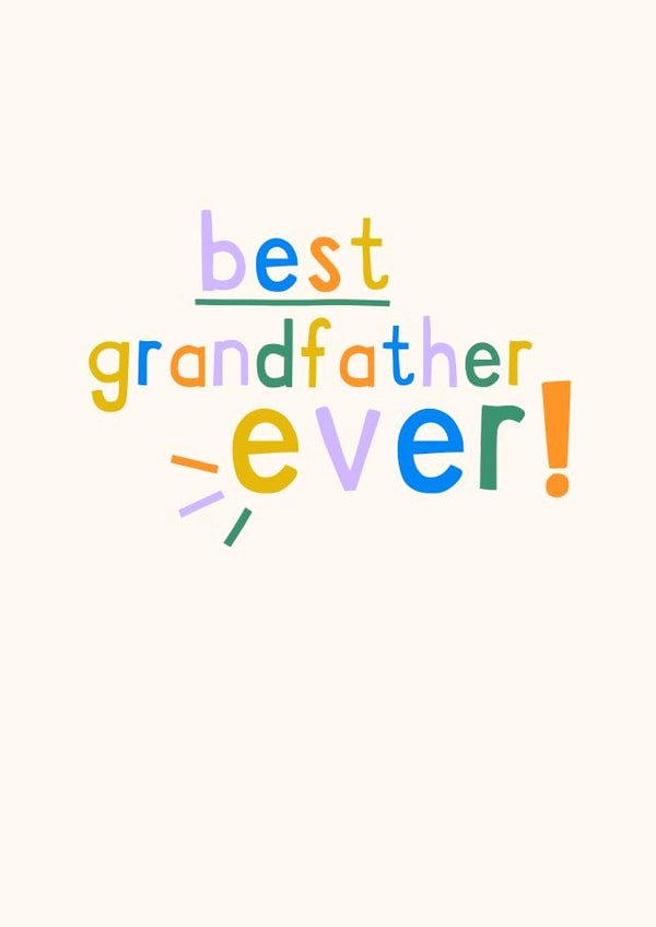 Best Grandfather Ever! Father's Day card created by Zoe Spry