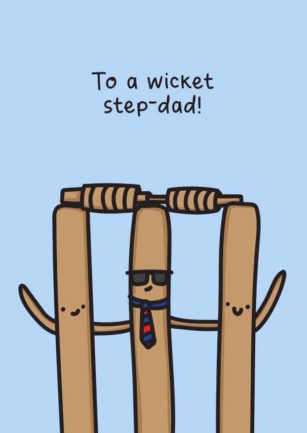 Cricket inspired card for step dad - wicket step dad created by The Playful Indian