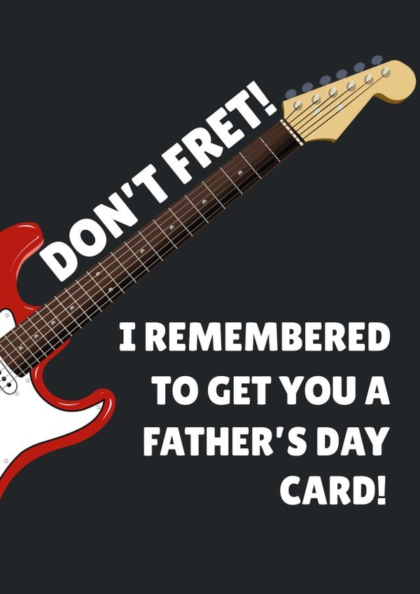 Funny Father's Day Card - Don't Fret created by PopDogShop