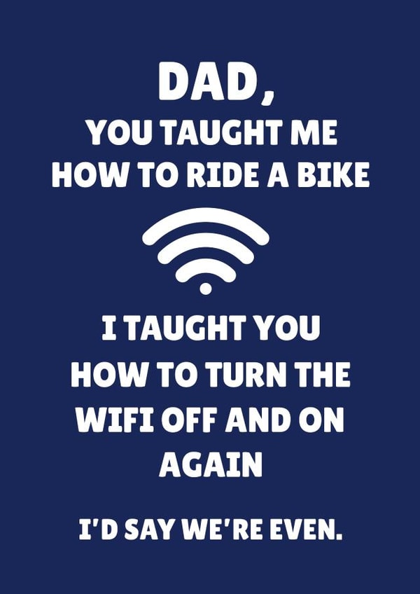 Funny Father's Day Card - Wifi created by PopDogShop