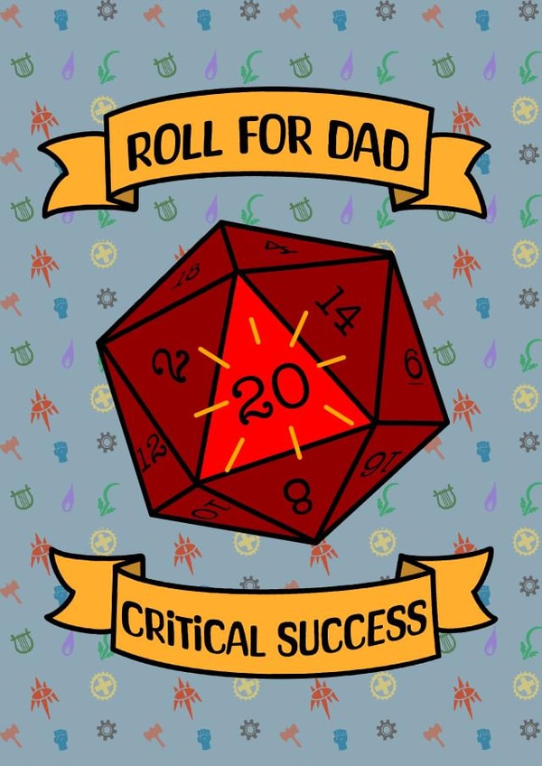 Fathers Day Card - Dungeons and Dragons created by RainbowRoo
