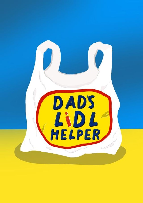 Cute Father's Day card - Lidl shopping created by Pickled Prints