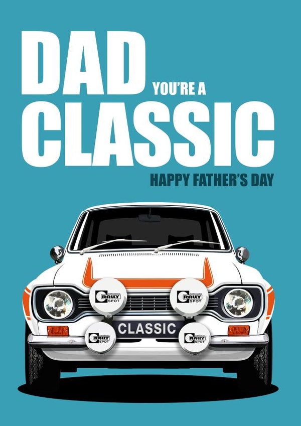 Classic Fast Ford Father's Day Card - Dad, You're a Classic created by RetroMotion Artwork