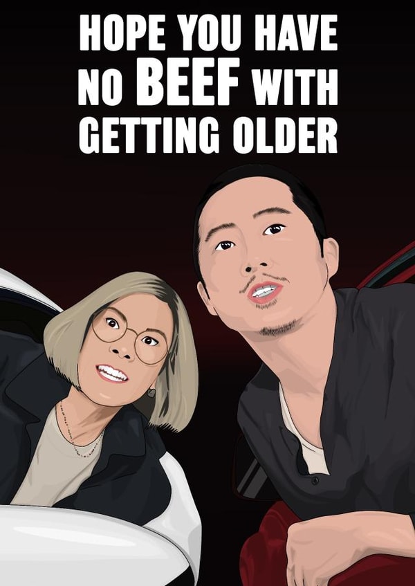 Funny Birthday Card - Beef - Netflix created by Pink + Pip