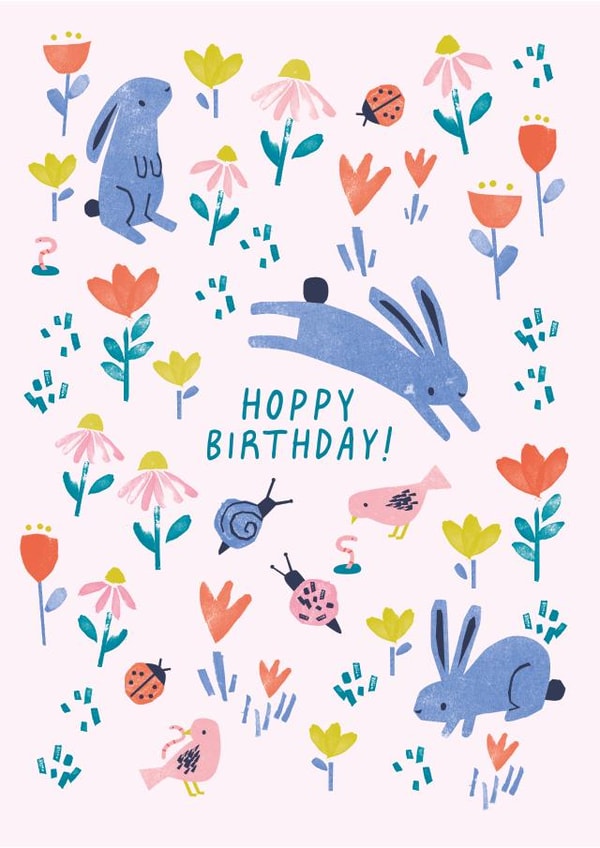 Cute Birthday Card - Have a Hoppy Day! created by Kate Jones