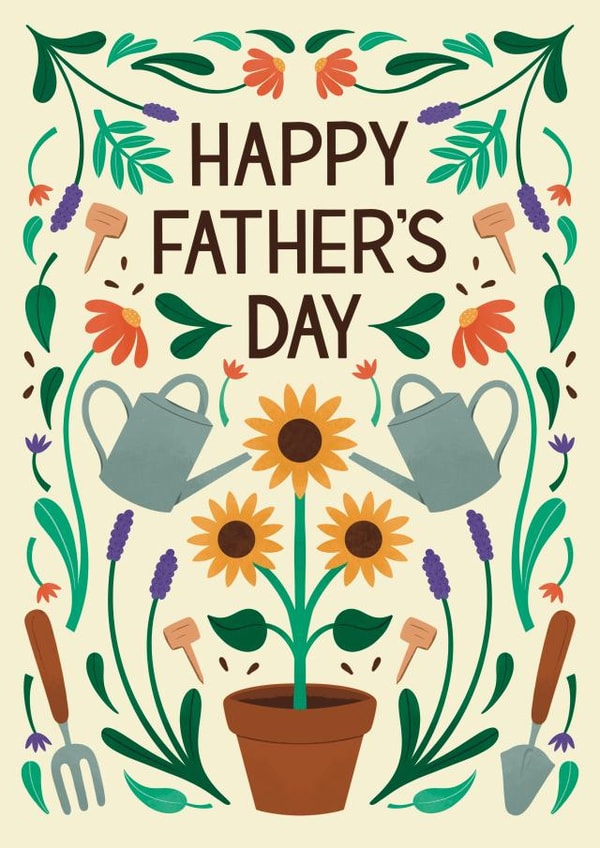 Pretty Father's Day Card – Floral Garden – Sunflowers created by Chloe  Tyler