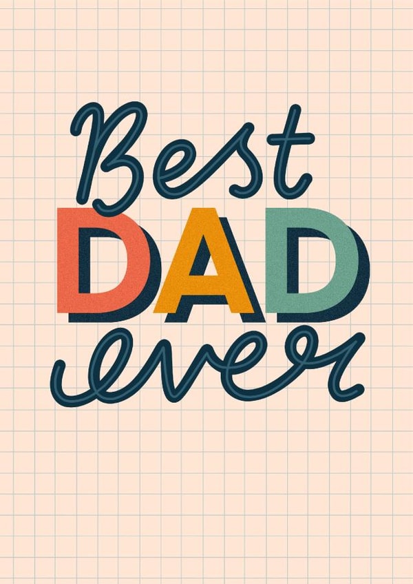 Heartfelt Father's Day card - Best Dad Ever created by katie illustrated
