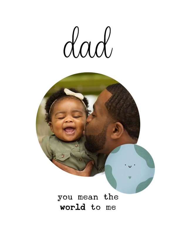 Heartfelt Father's Day Card - Mean the World to Me - Dad created by Kalm Lettering