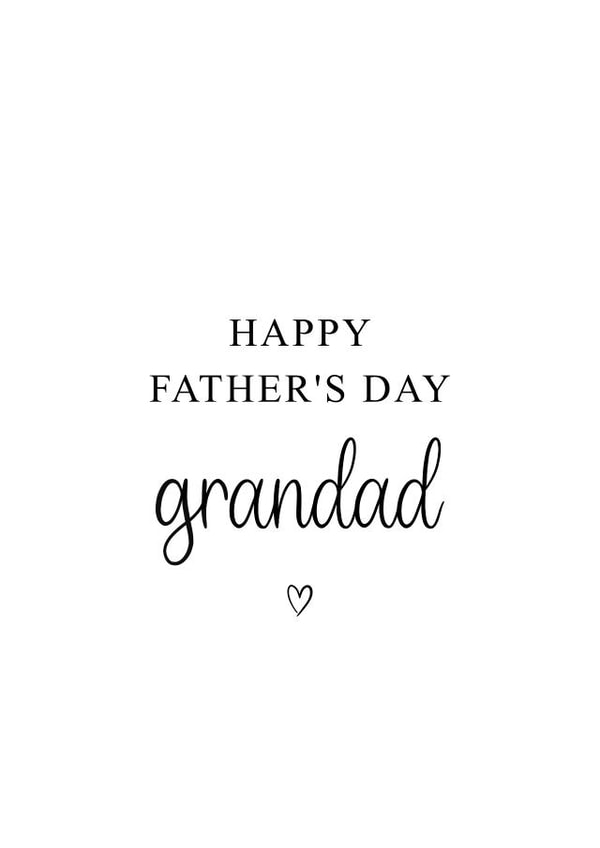 Happy Father's Day - Card For Grandad created by Kalm Lettering