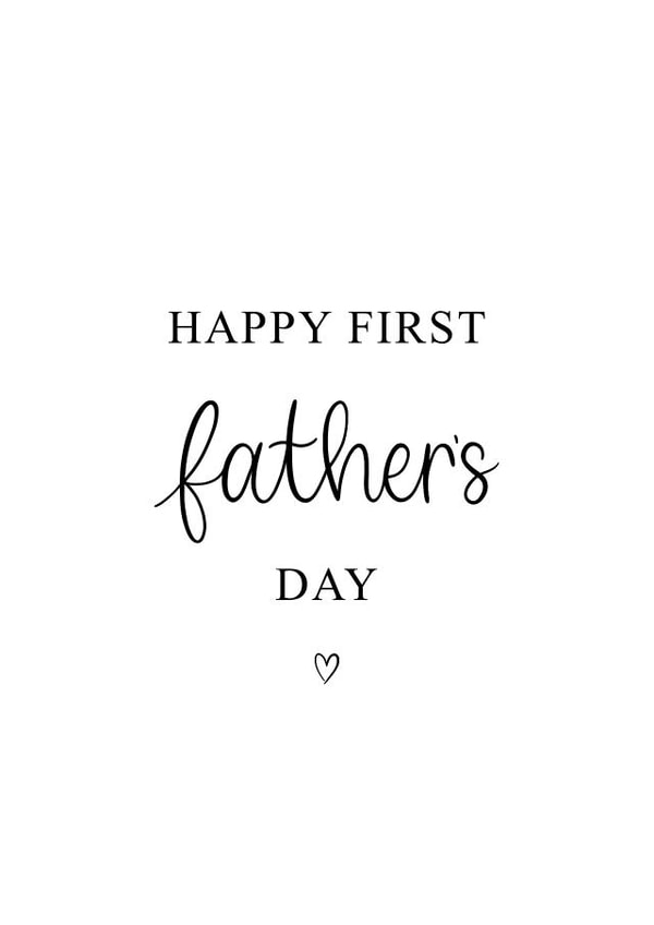 Happy First Father's Day Card created by Kalm Lettering