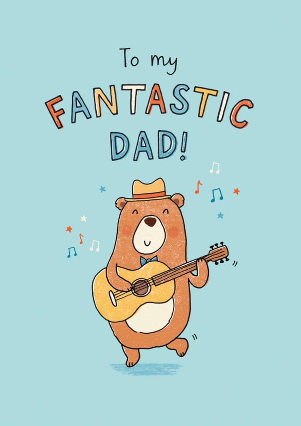 Fun Father's Day card for Dad - Dad Guitar - To my Fantastic Dad! created by Jenny Seddon
