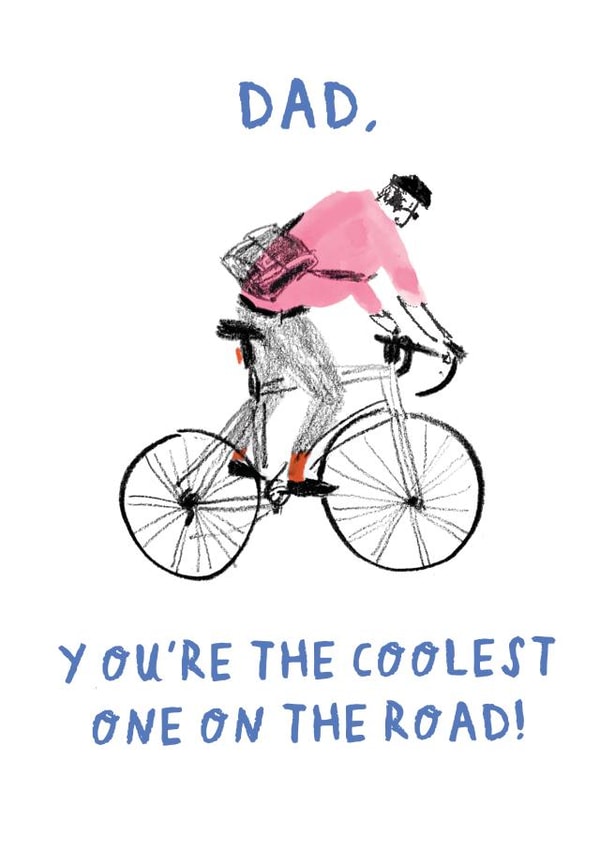 Cute Father's Day Card - Coolest One on the Road created by Danielle Rhoda