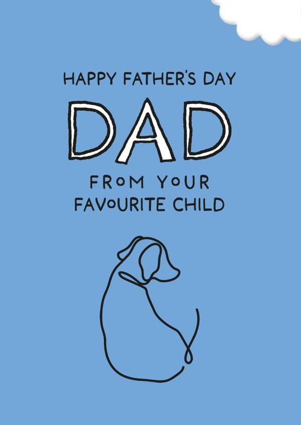 Dog Dad funny Father's day card created by frances Wilson